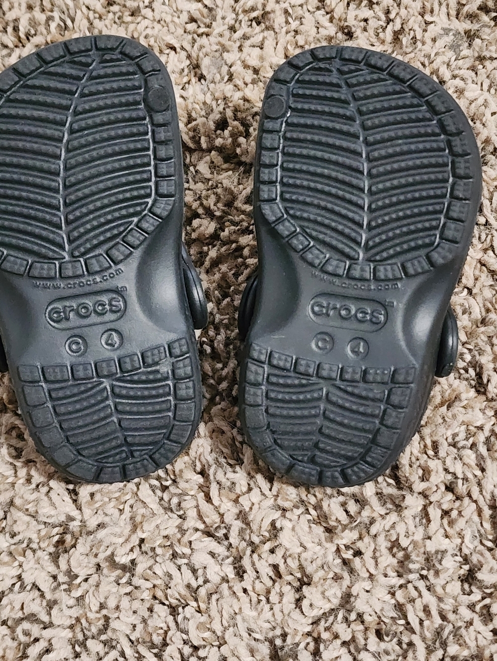 Crocs Classic Baby Infant Size C4 Black Comfort Easy Slip On Summer Shoe - Picture 5 of 7